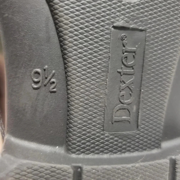 Dexter Comfort Black Dress Shoes with  Leather Lining,Lace up Shoe mens 9 1/2. - Picture 7 of 9